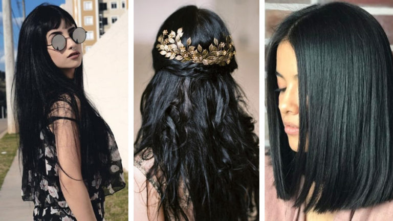 Fryzury czarne włosy