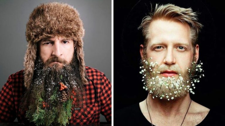 christams beard, broda na święta, jak przystroić brodę na święta, świąteczna broda, glitter beard