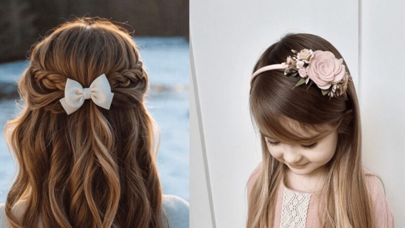 Fryzury z opaskami lub włosami zebranymi z przodu twarzy