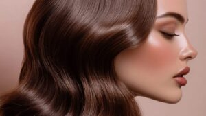 Dziewczyna ze stylizacją włosów hollywood waves