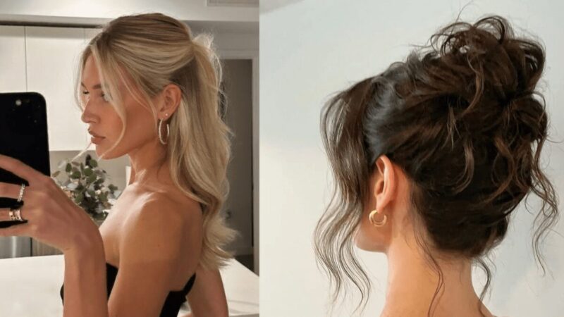 Fryzury z pasmami opuszczonymi wzdłuż twarzy