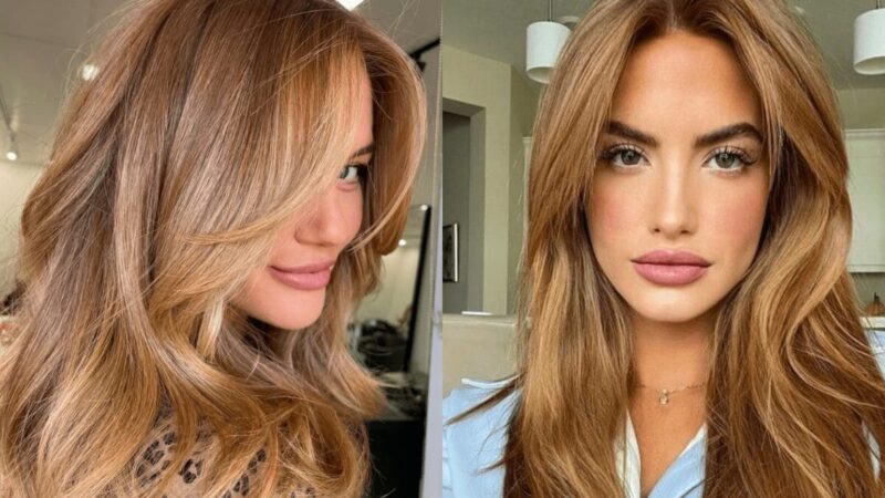 Dziewczyny z włosami Spiced Honey Blonde