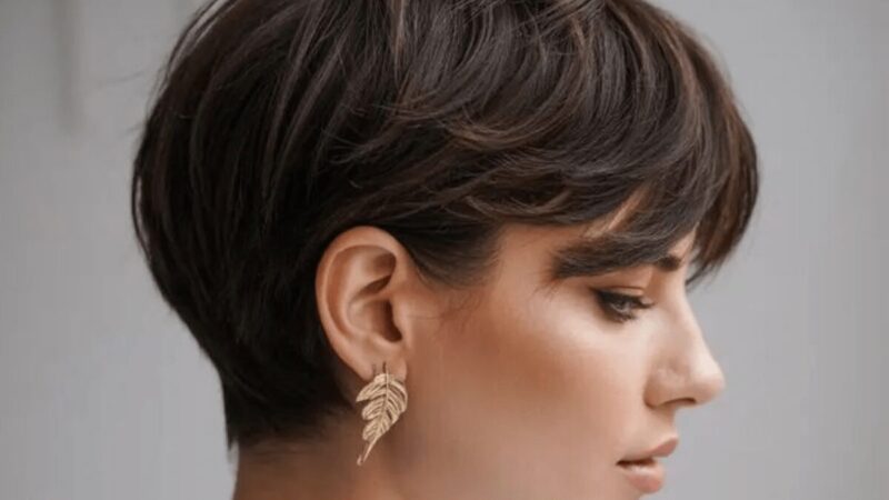 Kobieta z fryzurą w stylu clochette