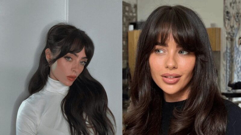 "Gothic Brunette": ultraciemny brąz z połyskiem. Przykłady