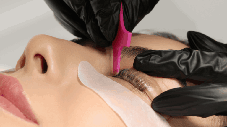 Koreańska laminacja rzęs - zdjęcie z zabiegu