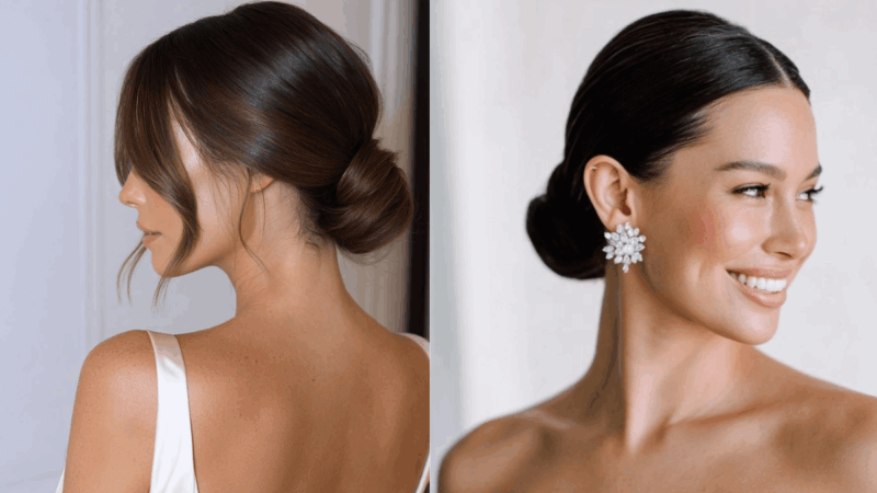 Fryzura z niskim kokiem