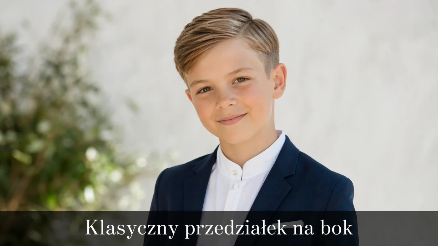 Chłopiec z klasyczną fryzurą