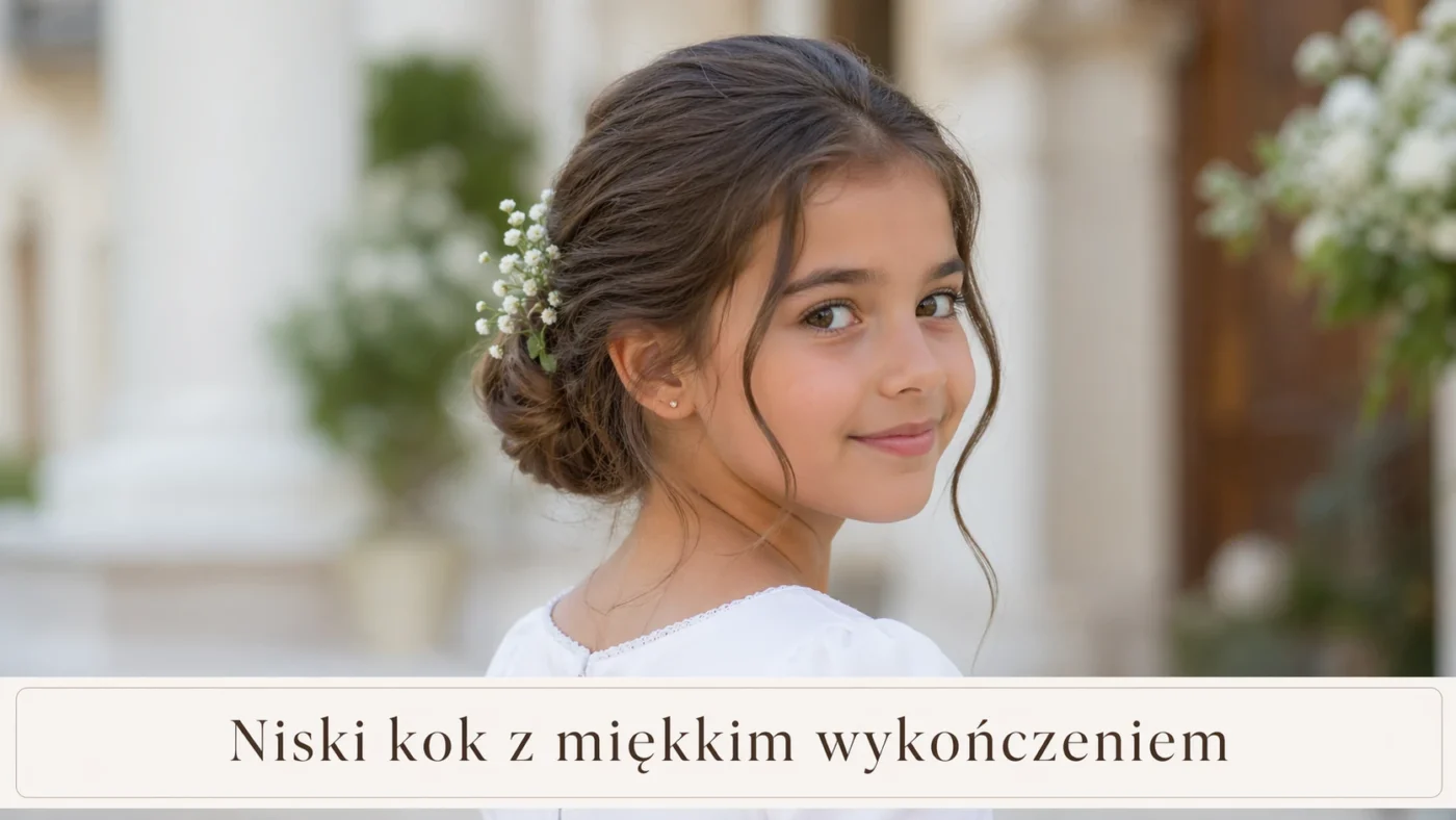 Dziewczynka z niskim kokiem