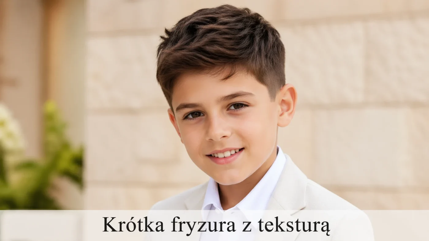 Chłopiec z krótką fryzurą