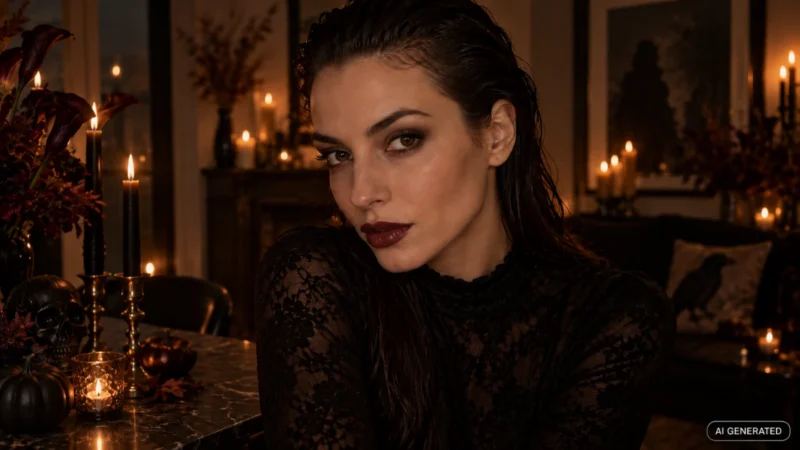 Kobieta z fryzurą na Halloween 2026