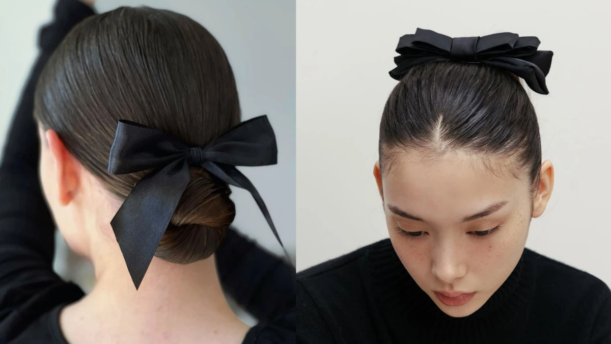 Sleek ballerina bun