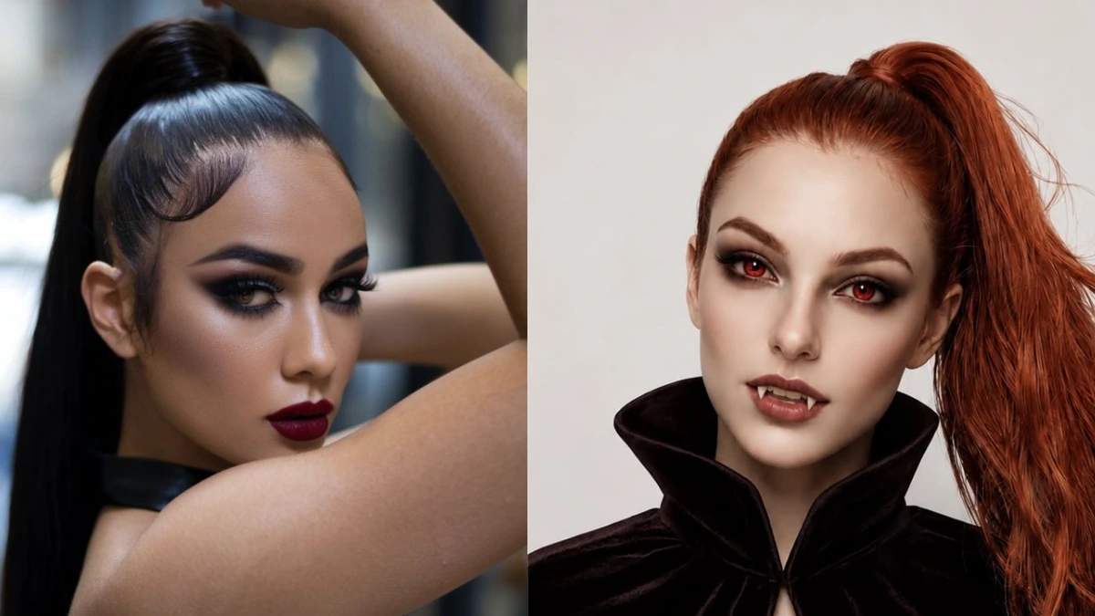 Vampire ponytail