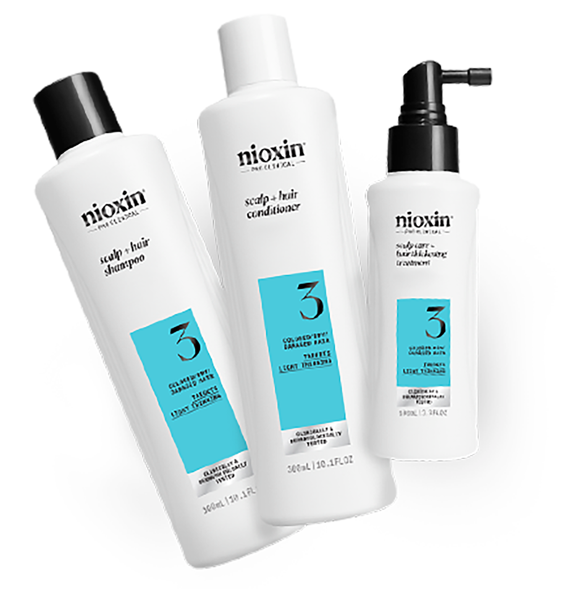 Butelki z produktami Nioxin