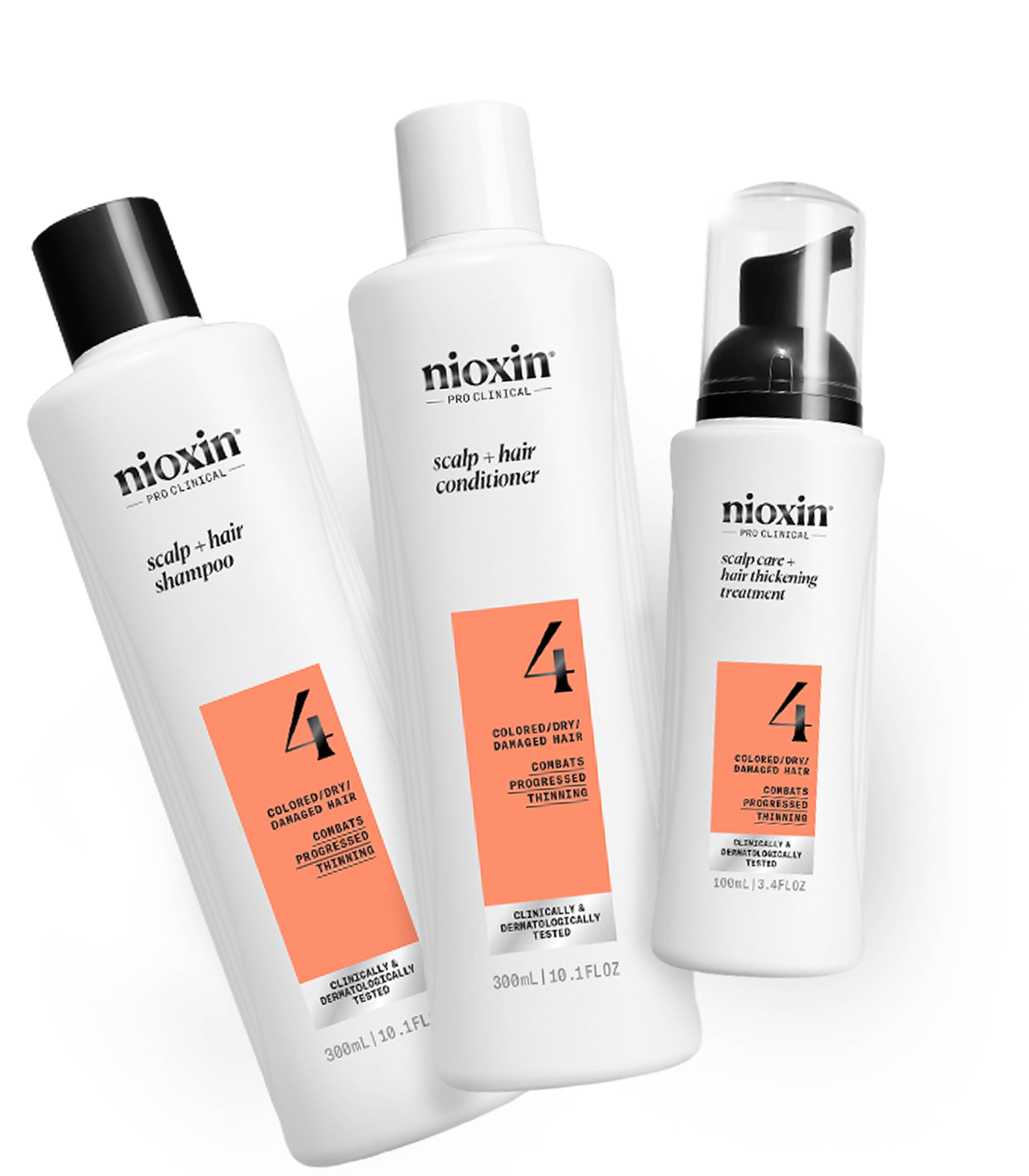 Butelki z produktami Nioxin