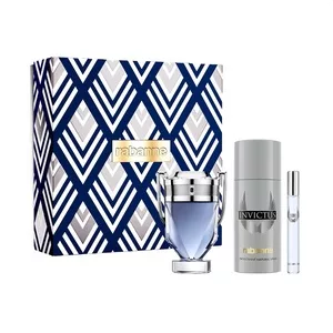 Paco Rabanne Invictus zestaw woda toaletowa spray 100ml + dezodorant spray 150ml + woda toaletowa spray 10ml (M)