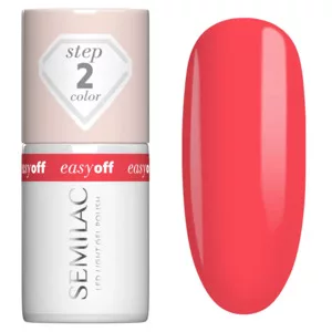 Semilac Easy Off Led Light, utwardzany lakier do paznokci do usunięcia zmywaczem, L26 Neon Watermelon, 7ml