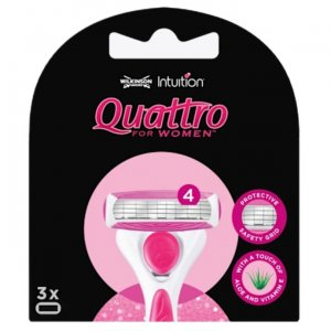 Wilkinson Quattro For Women wkłady do maszynki z 4 ostrzami dla kobiet 3szt