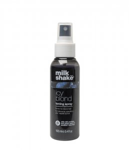 Milk Shake Icy Blonde Toning Spray, odżywka w sprayu bez spłukiwania ochładzająca kolor, 100ml