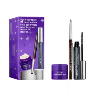 Clinique Eye Essential: 24 Hour Lashes zestaw tusz do rzęs 6ml + eyeliner w kredce 0.14g + przeciwzmarszczkowy krem pod oczy 15ml