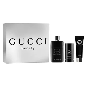 Gucci Guilty Pour Homme zestaw woda perfumowana spray 90ml + żel pod prysznic 50ml + dezodorant sztyft 75ml (M)