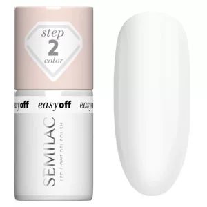 Semilac Easy Off Led Light, utwardzany lakier do paznokci do usunięcia zmywaczem, L01 Coconut Milk, 7ml