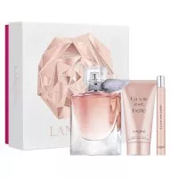 Lancome La Vie Est Belle zestaw woda perfumowana spray 50ml + woda perfumowana spray 10ml + balsam do ciała 50ml
