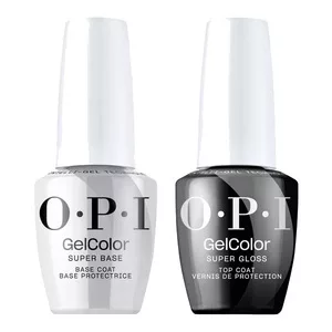 OPI Gel Color Intelli-Gel System, zestaw do paznokci baza + top, 2x15ml