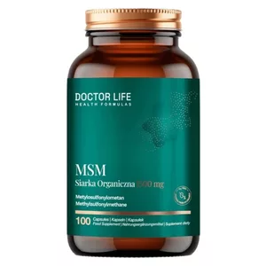 Doctor Life MSM Siarka Organiczna 1400mg suplement diety 100 kapsułek