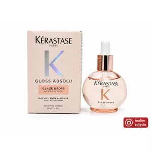 Kerastase Gloss Absolu Glaze Drops, olejek do długich puszących się włosów, 45ml - uszkodzone opakowanie, rozerwana plomba