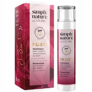 Clochee Simply Nature Filler SPF50, nawilżający krem przeciwzmarszczkowy na dzień, 30ml