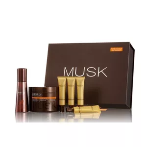 Mocheqi Musk Nutri-Complex Hair Treatment, kuracja odżywiająca włosy osłabione, 1000g + 30ml + 150ml