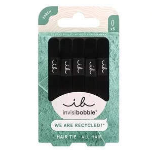 Invisibobble Hair Tie gumki do włosów Black 5szt.
