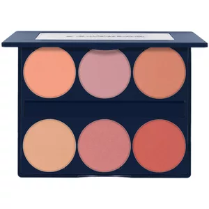Kryolan Silk Finish Blush Palette 6 Colors Haze, paleta róży, ref. 05506/00