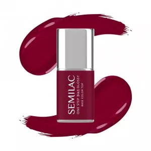 Semilac 3w1 One Step Glossy, lakier hybrydowy, S570 Dark Raspberry, 7ml