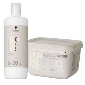 Schwarzkopf BlondMe, zestaw do koloryzacji, rozjaśniacz Premium Lift 9+ developer 6%, 450g + 1000ml