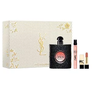 Yves Saint Laurent Black Opium Pour Femme zestaw woda perfumowana spray 90ml + woda perfumowana spray 10ml + pomadka do ust (W)