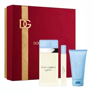 Dolce & Gabbana Light Blue Women zestaw woda toaletowa spray 100ml + krem do ciała 50ml + woda toaletowa 10ml (W)