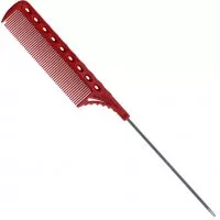 Y.S. Park, grzebień z metalowym szpikulcem, model 108, czerwony