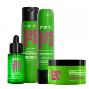Matrix Food For Soft, zestaw intensywnie nawilżający: szampon + odżywka + mini olejek + mini maska