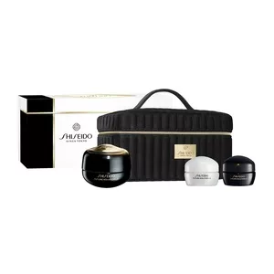 Shiseido Beauty Longevity Ritual For Eyes zestaw krem do okolic oczu i ust 17ml + krem na dzień 15ml + krem do twarzy 15ml + kosmetyczka