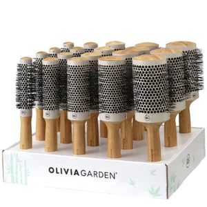 Olivia Garden Bamboo Touch, zestaw szczotek do modelowania, Blowout Thermal, display 19szt.