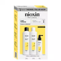 Nioxin System 1 zestaw oczyszczający do włosów naturalnych, lekko przerzedzonych, 150+150+50ml