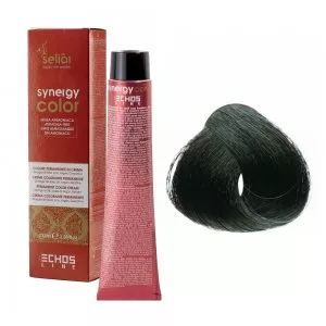 Echosline Seliar Synergy Color, farba do włosów bez amoniaku, 1.0 Black, 100ml