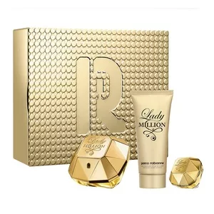 Paco Rabanne Lady Million zestaw woda perfumowana spray 80ml + balsam do ciała 100ml + miniatura wody perfumowanej 5ml (W)