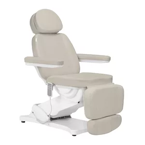 Fotel kosmetyczny elektryczny Sillon Classic 3 silniki beżowy - dostępny w 48h