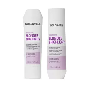 Goldwell Dualsenses Blondes & Highlights, zestaw do włosów blond, szampon + odżywka