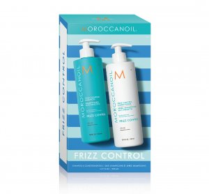 Moroccanoil Duo Pack Frizz Control, zestaw przeciw puszeniu i elektryzowaniu włosów, szampon + odżywka, 2x500ml