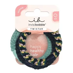 Invisibobble Twistar gumki do włosów plecione Blue Balance 3szt.