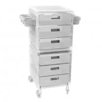 Wózek fryzjerski Ceriotti My Ice, przezroczysty/przezroczysty, ref. CER-MY04