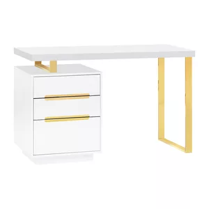 Activeshop Biurko kosmetyczne 3311G złoto białe - dostępne w 48h